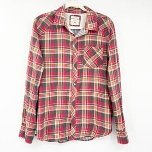 Splendid Mills Womens Western Country Workwear Pearl‎ Snap Flannel Plaid Shirt M